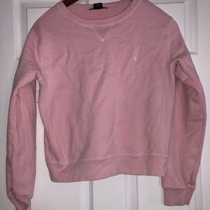 pink polo sweatshirt